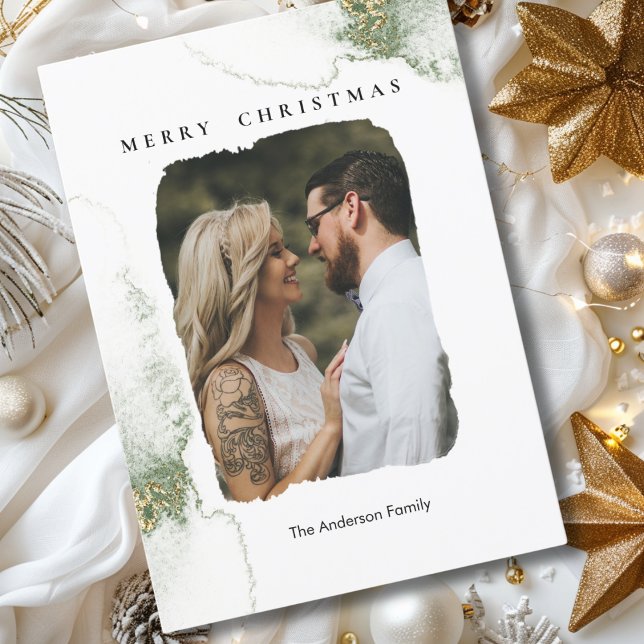 Merry Christmas! Modern, minimal Flat Holiday Card (Merry Christmas! Modern, minimal Flat Holiday Card)