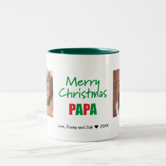 Merry Christmas Modern Papa 2 Photo Mug