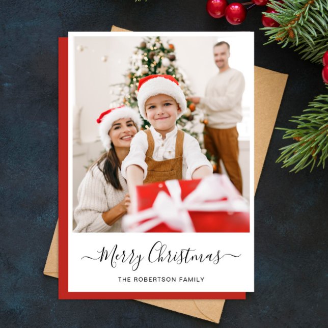 Merry Christmas | Modern Photo Collage Holiday Card (Creator Uploaded)