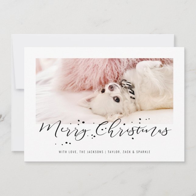 Merry Christmas | Modern Photo Holiday Card (Front)