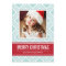 Merry Christmas Modern Red and Blue Ikat Photo