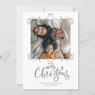 Merry Christmas Modern Simple Photo Card