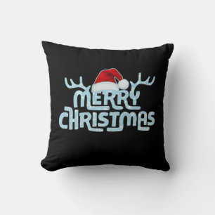 Merry Christmas Modern Trendy Family Matching Gift Throw Pillow
