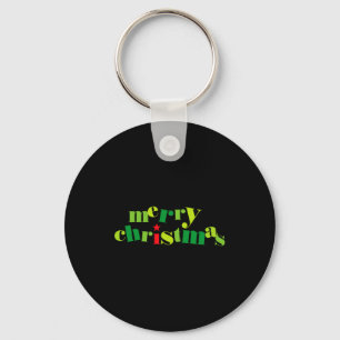 Merry Christmas Modern Tygraphy _1 Keychain