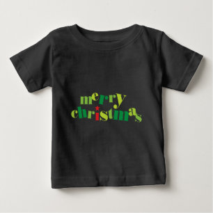 merry christmas modern typography baby T-Shirt