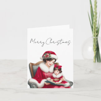 Merry Christmas Mom and Daughter Holiday Card