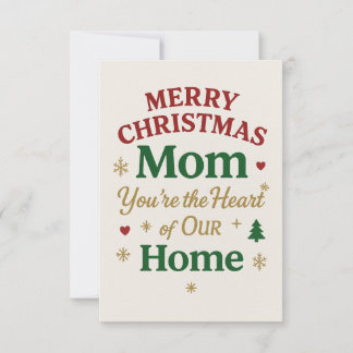 Merry Christmas Mom Card