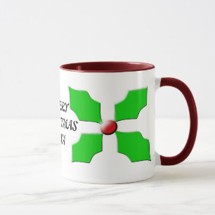 Merry Christmas Mom Custom Holly Mug