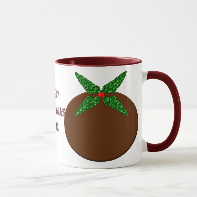 Merry Christmas Mom Custom Pudding Mug (Right)