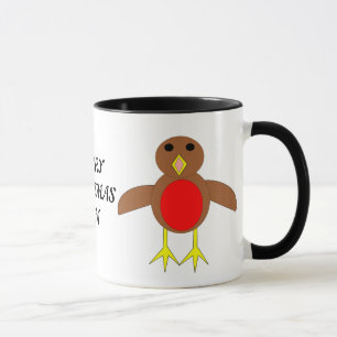 Merry Christmas Mom Custom Robin Mug