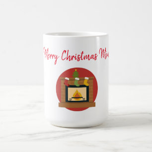 Merry Christmas Mom Fireplace Magic Mug