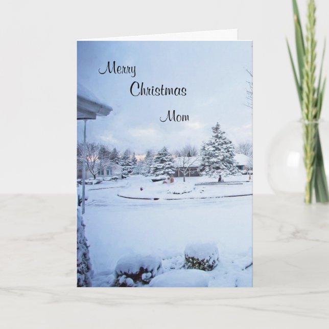 Merry Christmas mom Holiday Card (Front)