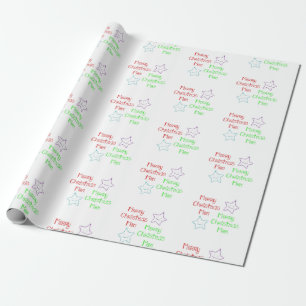 Merry Christmas Mom Smiling Stars Cute Wrapping Paper