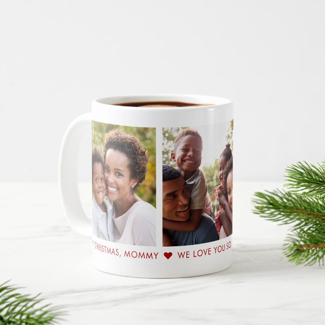 Merry Christmas Mommy 3 Photo Custom Coffee Mug (Creator Uploaded)