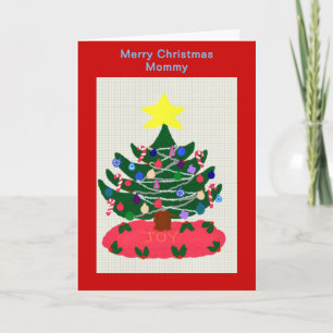 Merry Christmas Mommy Christmas Tree Card