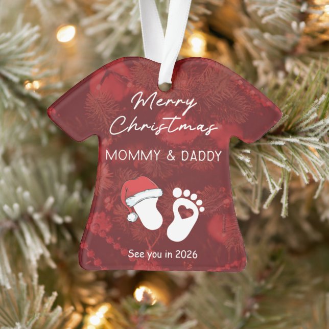Merry Christmas Mommy & Daddy Ornament (Tree)