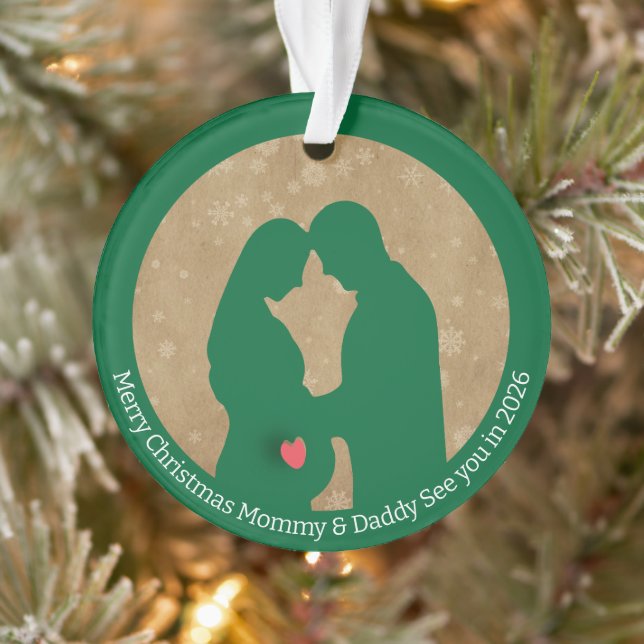 Merry Christmas Mommy & Daddy See you in 2026 Ornament (Tree)
