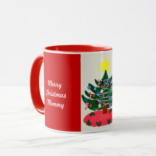 Merry Christmas Mommy Decorated Tree Mug