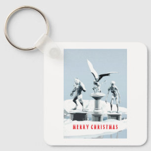 Merry Christmas. Monster ice sculptures Keychain