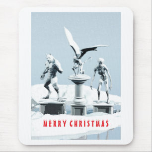 Merry Christmas. Monster ice sculptures Mouse Pad