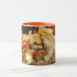 Merry-Christmas Moon Angel Mug