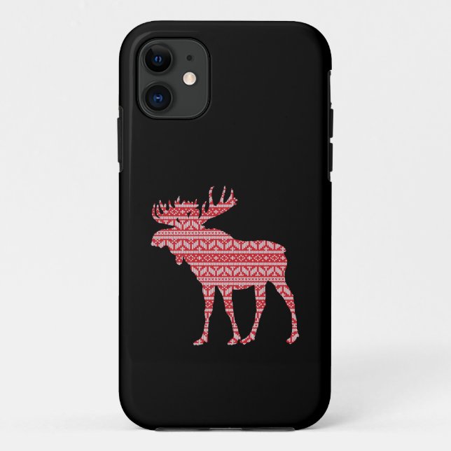 MERRY CHRISTMAS MOOSE Case-Mate iPhone CASE (Back)