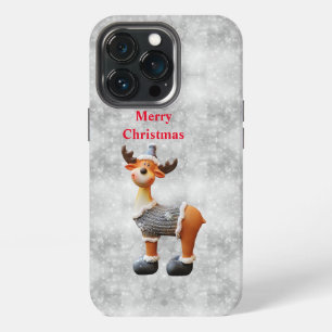 Merry Christmas moose wearing a hat iPhone 13 Pro Case