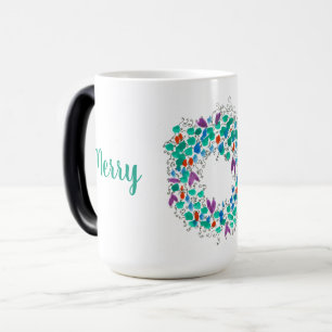 Merry Christmas Morphing Wreath Magic Mug