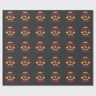 Merry Christmas Mother Cluckers Rooaster Xmas  Wrapping Paper