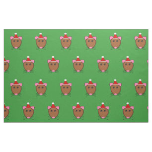 Merry Christmas Mouse Craft Fabric