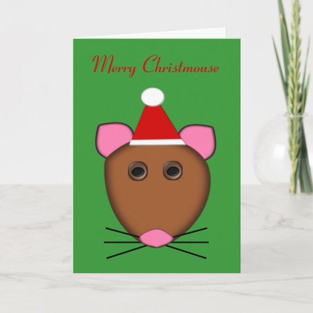 Merry Christmas Mouse Custom Card (Front)