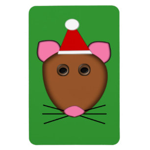 Merry Christmas Mouse Magnet