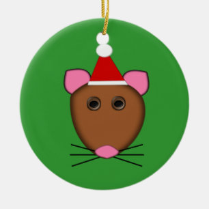 Merry Christmas Mouse Ornament