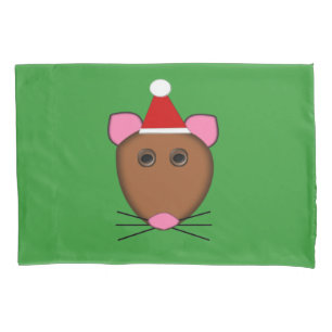 Merry Christmas Mouse Pillowcase
