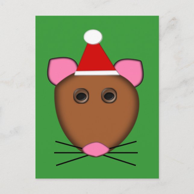 Merry Christmas Mouse Postcard (Front)
