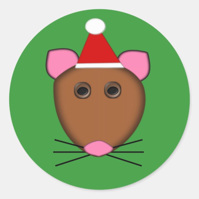 Merry Christmas Mouse Stickers (Front)