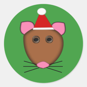 Merry Christmas Mouse Stickers