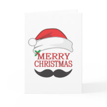 Merry Christmas Moustache Card