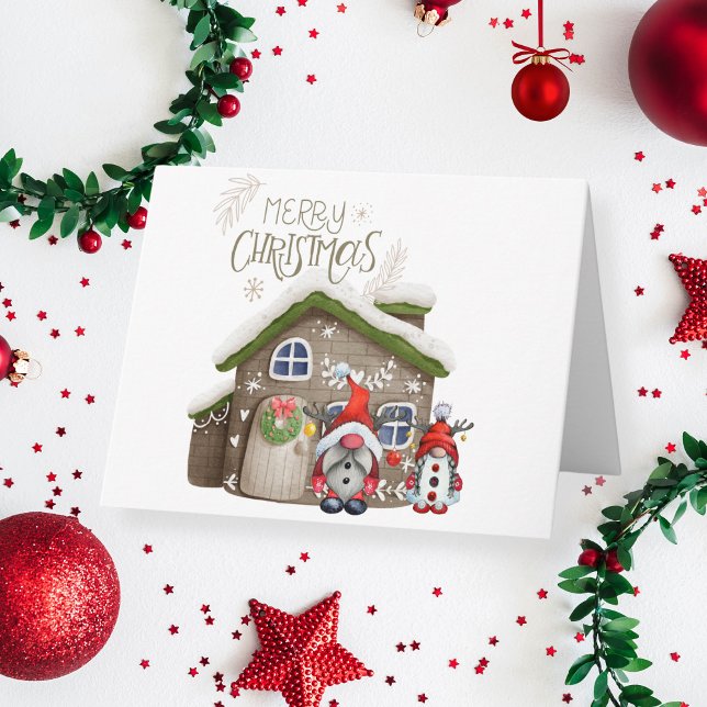 Merry Christmas Mr and Mrs Gnome    Card (Creator Uploaded)