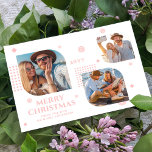 Merry Christmas Mr & Mrs 3 Photo Collage Modern<br><div class="desc">Merry Christmas Mr & Mrs 3 Photo Collage Trendy Modern Christmas Cards features a photo collage of three of your favourite photos with your the text "Merry Christmas from the new Mr & Mrs" in elegant pink script. Personalize by editing the text in the text boxes provided. Perfect for Christmas...</div>