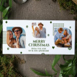 Merry Christmas Mr & Mrs 3 Photo Collage Modern Holiday Card<br><div class="desc">Merry Christmas Mr & Mrs 3 Photo Collage Trendy Modern Christmas Cards features a photo collage of three of your favourite photos with your the text "Merry Christmas from the new Mr & Mrs" in elegant green script. Personalize by editing the text in the text boxes provided. Perfect for Christmas...</div>