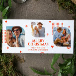 Merry Christmas Mr & Mrs 3 Photo Collage Modern Holiday Card<br><div class="desc">Merry Christmas Mr & Mrs 3 Photo Collage Trendy Modern Christmas Cards features a photo collage of three of your favourite photos with your the text "Merry Christmas from the new Mr & Mrs" in elegant orange script. Personalize by editing the text in the text boxes provided. Perfect for Christmas...</div>