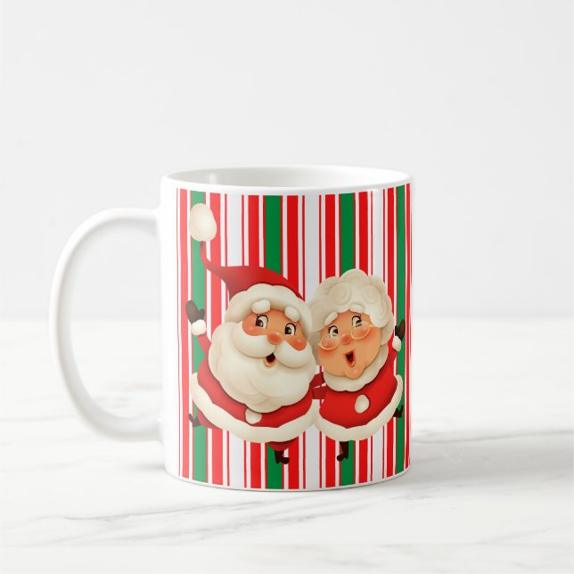Merry Christmas Mr Mrs Clause  Coffee Mug (Left)