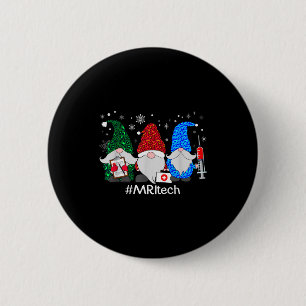 Merry Christmas Mri Tech Gnomes Cute Xmas Leopard  2 Inch Round Button