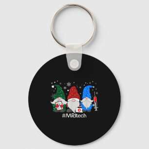 Merry Christmas Mri Tech Gnomes Cute Xmas Leopard Keychain