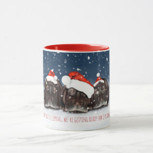 Merry Christmas Mug - Sleepy Hippos