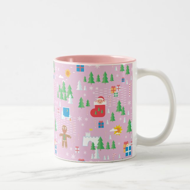 Merry Christmas mug. Two-Tone Coffee Mug (Right)