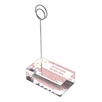 Merry Christmas Multi Language Table Card Holder