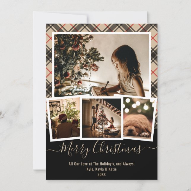 Merry Christmas Multi Photo Christmas Cards (Front)