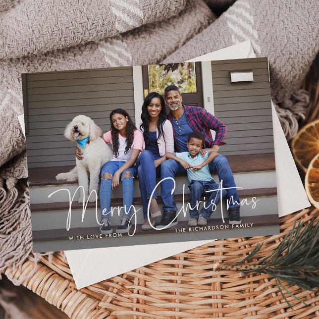 Merry Christmas | Multi Photo Simple Script Holiday Card (Creator Uploaded)